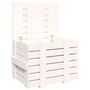 Voir la diapositive 2 : VIDAXL Boîte de rangement Blanc 58x40,5x42 cm Bois massif de pin