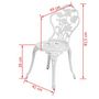 Voir la diapositive 6 : VIDAXL Chaises de bistro lot de 2 Aluminium coule Blanc