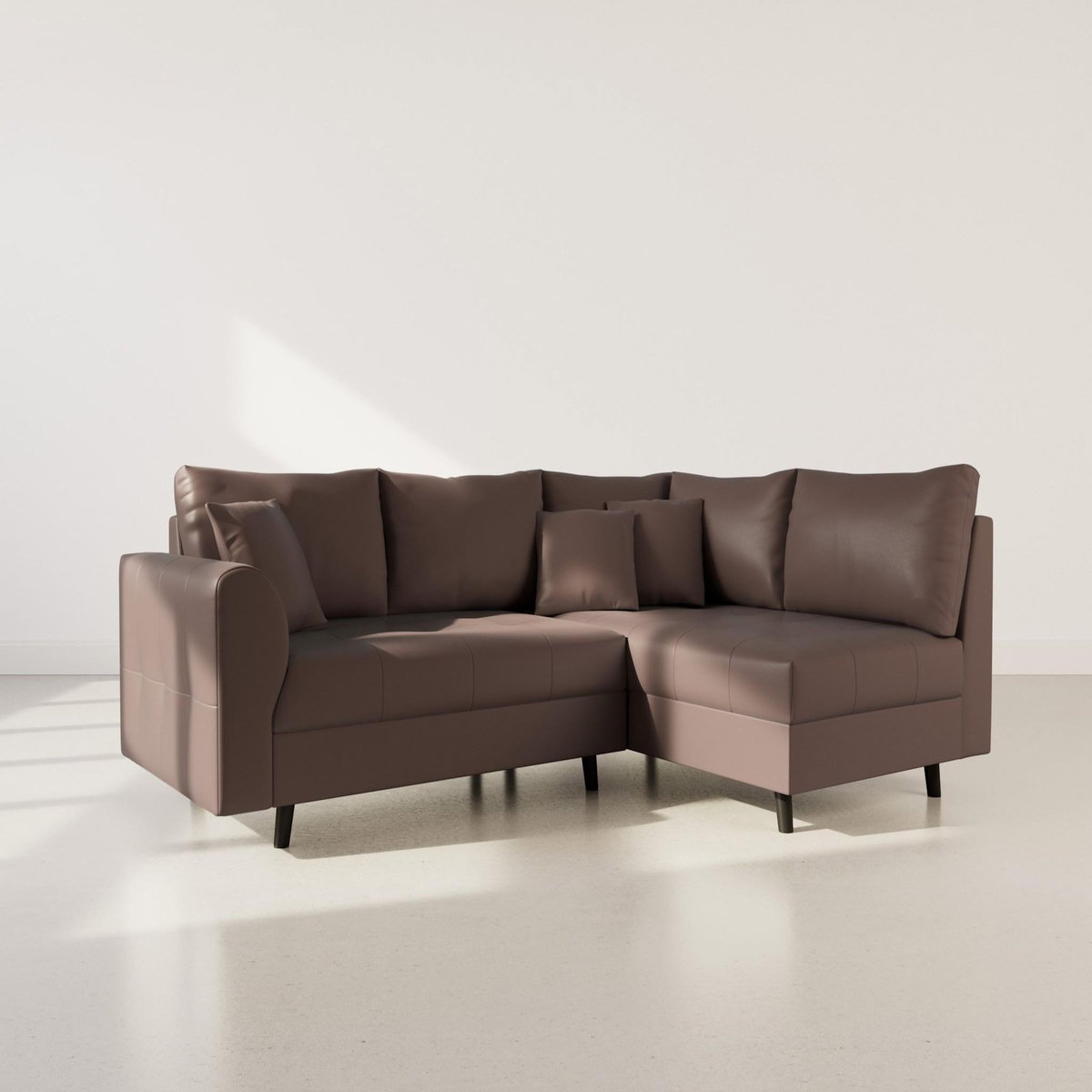 LISA DESIGN Rune - canapé d'angle droit 4 places en simili