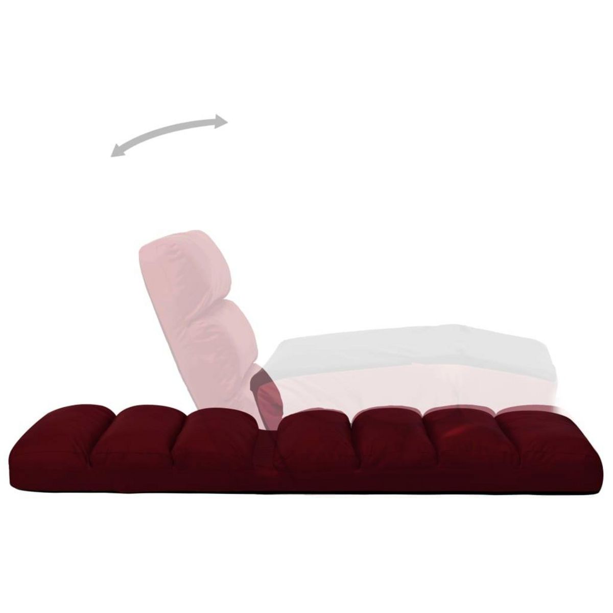 VIDAXL Chaise pliable de sol Rouge bordeaux Similicuir