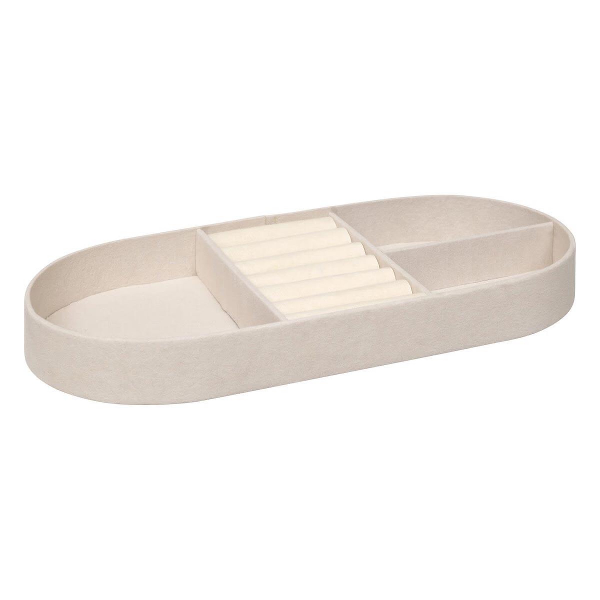 Voir la diapositive 4 : ATMOSPHERA Boîte à bijoux en velours  enya  25cm beige