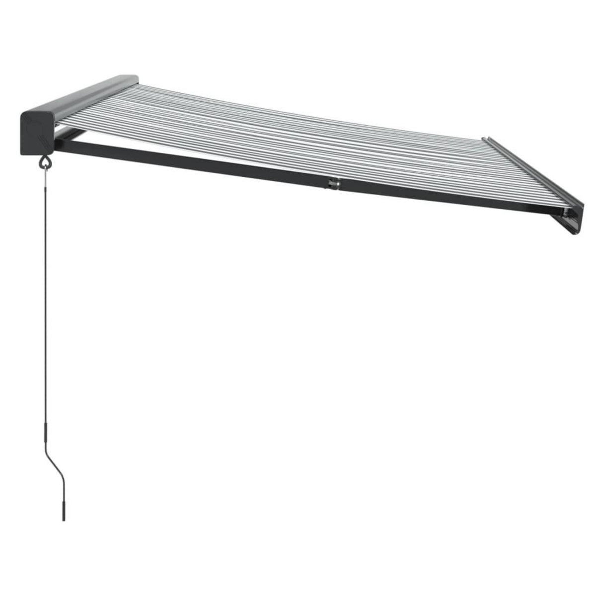 VIDAXL Auvent retractable anthracite et blanc 3,5x2,5m tissu/aluminium