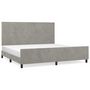 Voir la diapositive 2 : VIDAXL Cadre de lit sans matelas gris clair 200x200 cm velours