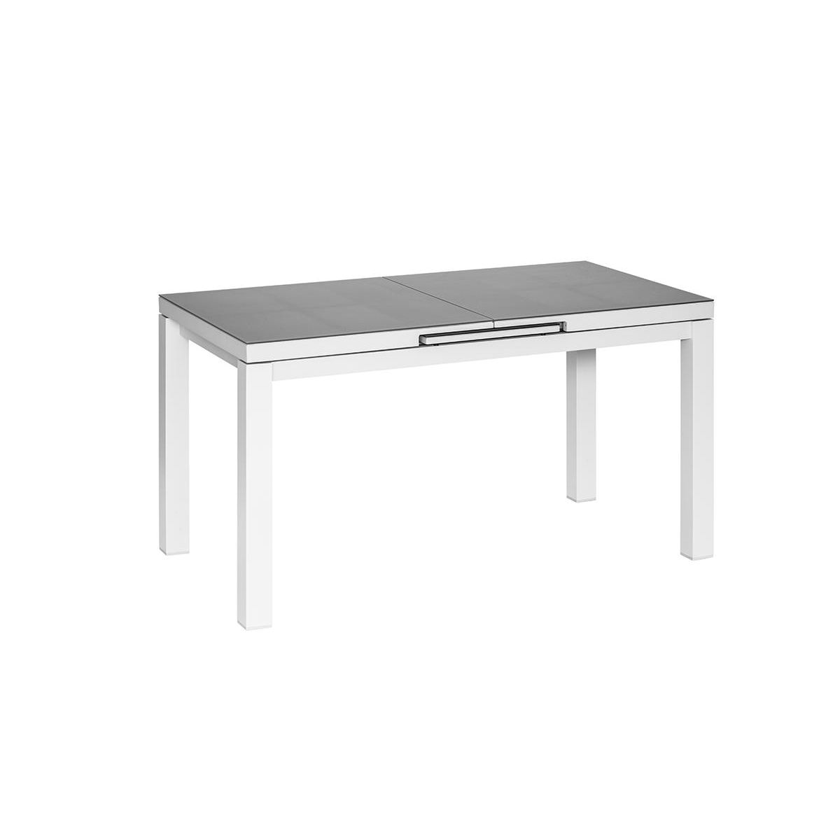 Jardiline Table de jardin rectangulaire en aluminium gris perle Ibiza Perle - 8/10 places - Jardiline