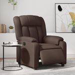 VIDAXL Fauteuil inclinable electrique Marron Similicuir