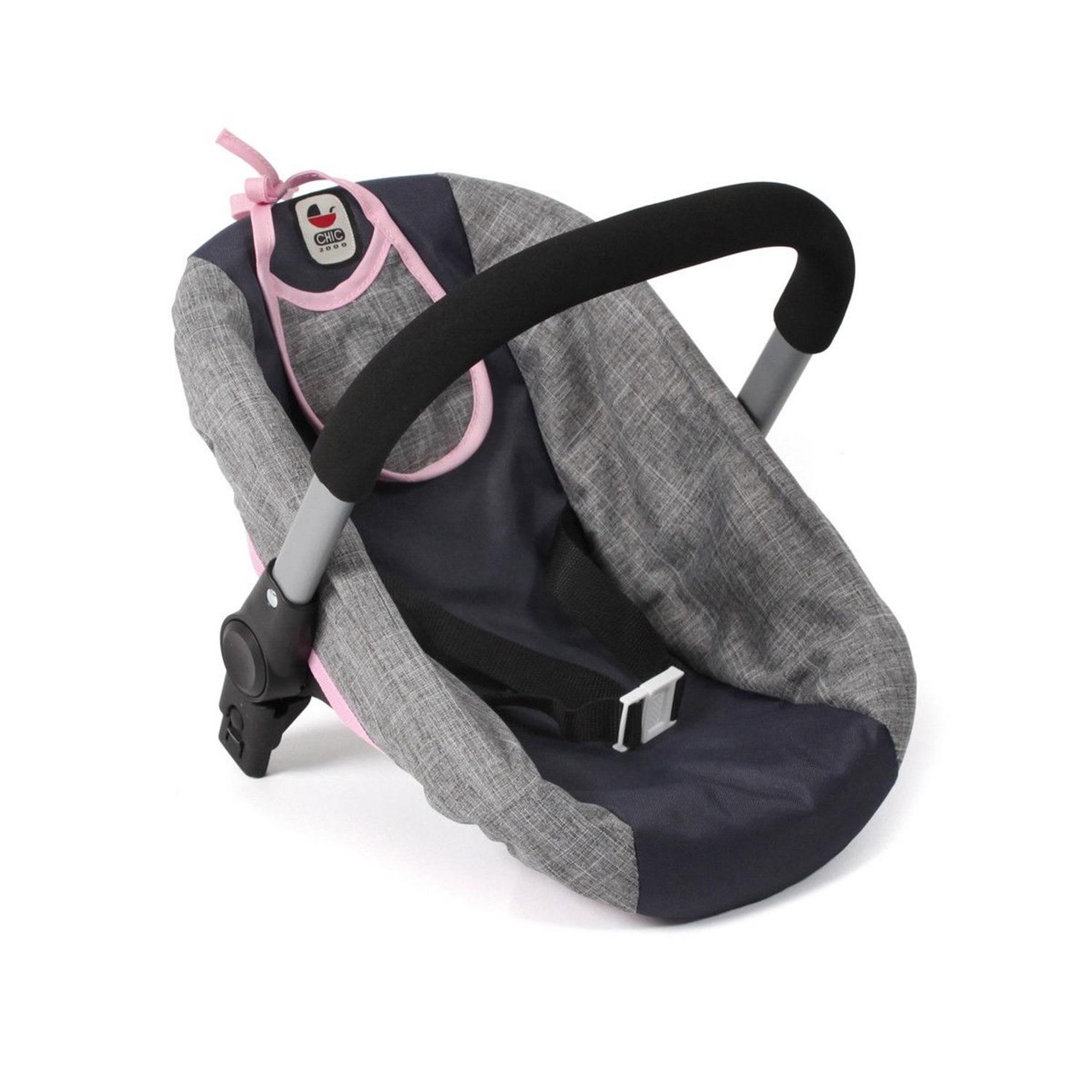 BAYER CHIC 2000 Siège auto pour poupée avec adaptateur Jeans gris-marine
