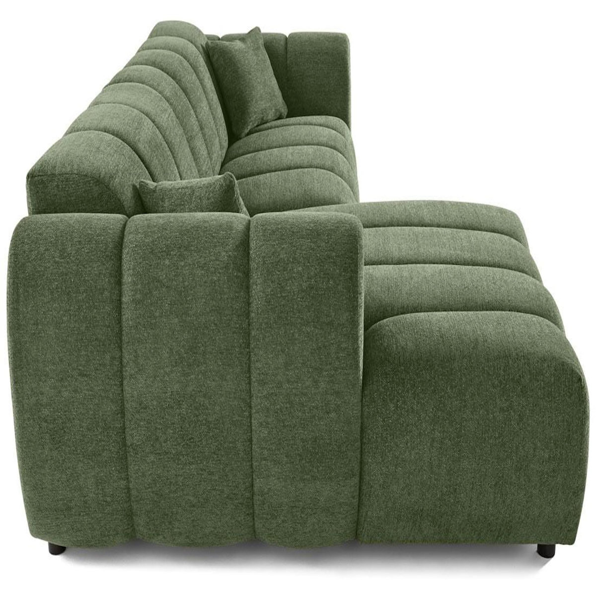 LISA DESIGN Curtis - canapé d'angle gauche 4 places en tissu texturé