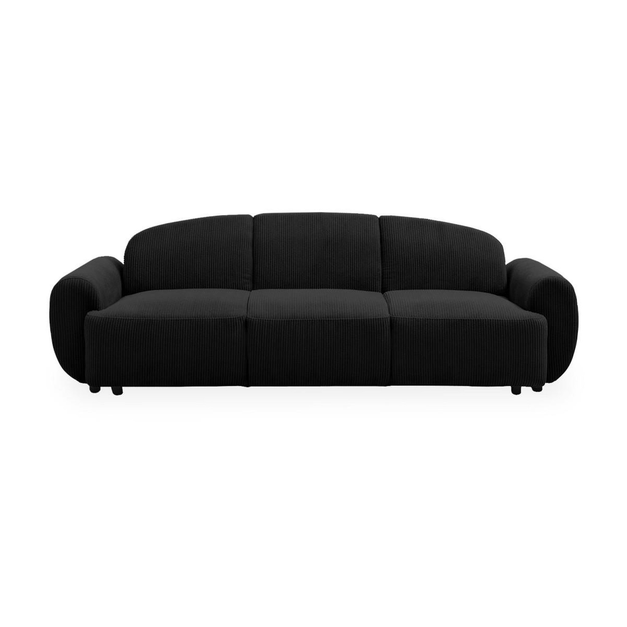 Voir la diapositive 2 : Paris Prix Canapé convertible 3 places en velours  buddy  234cm noir