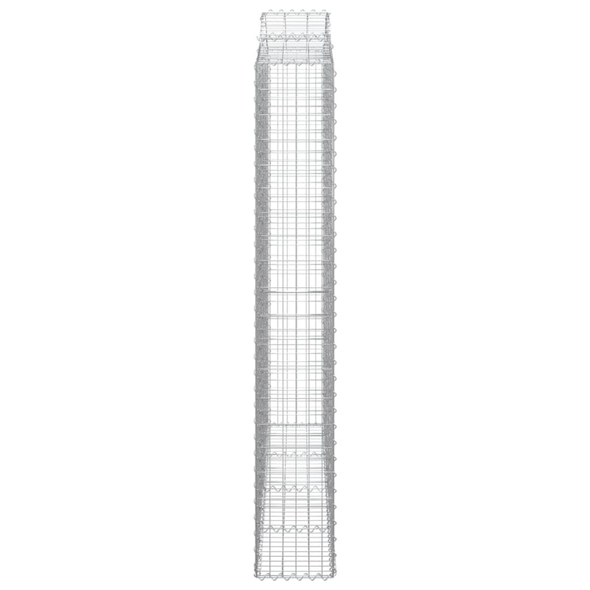 Voir la diapositive 5 : VIDAXL Paniers a gabions arques 3 pcs 200x30x200/220 cm fer galvanise