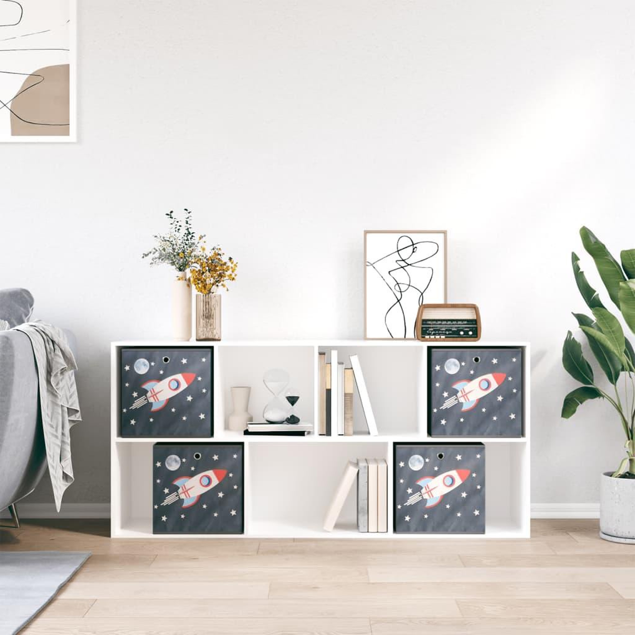 Voir la diapositive 4 : VIDAXL Boîtes de rangement pliables 4 pcs 32x32x32 cm tissu intisse