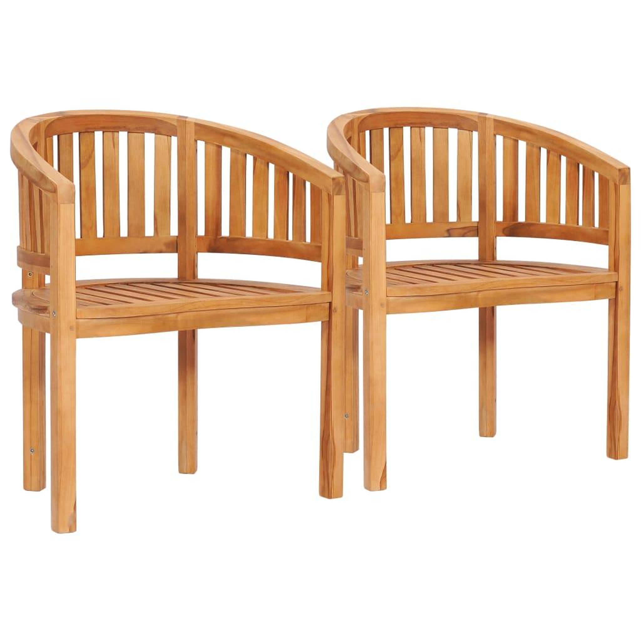 Voir la diapositive 5 : VIDAXL Salon de jardin 5 pcs en forme de banane Bois de teck solide