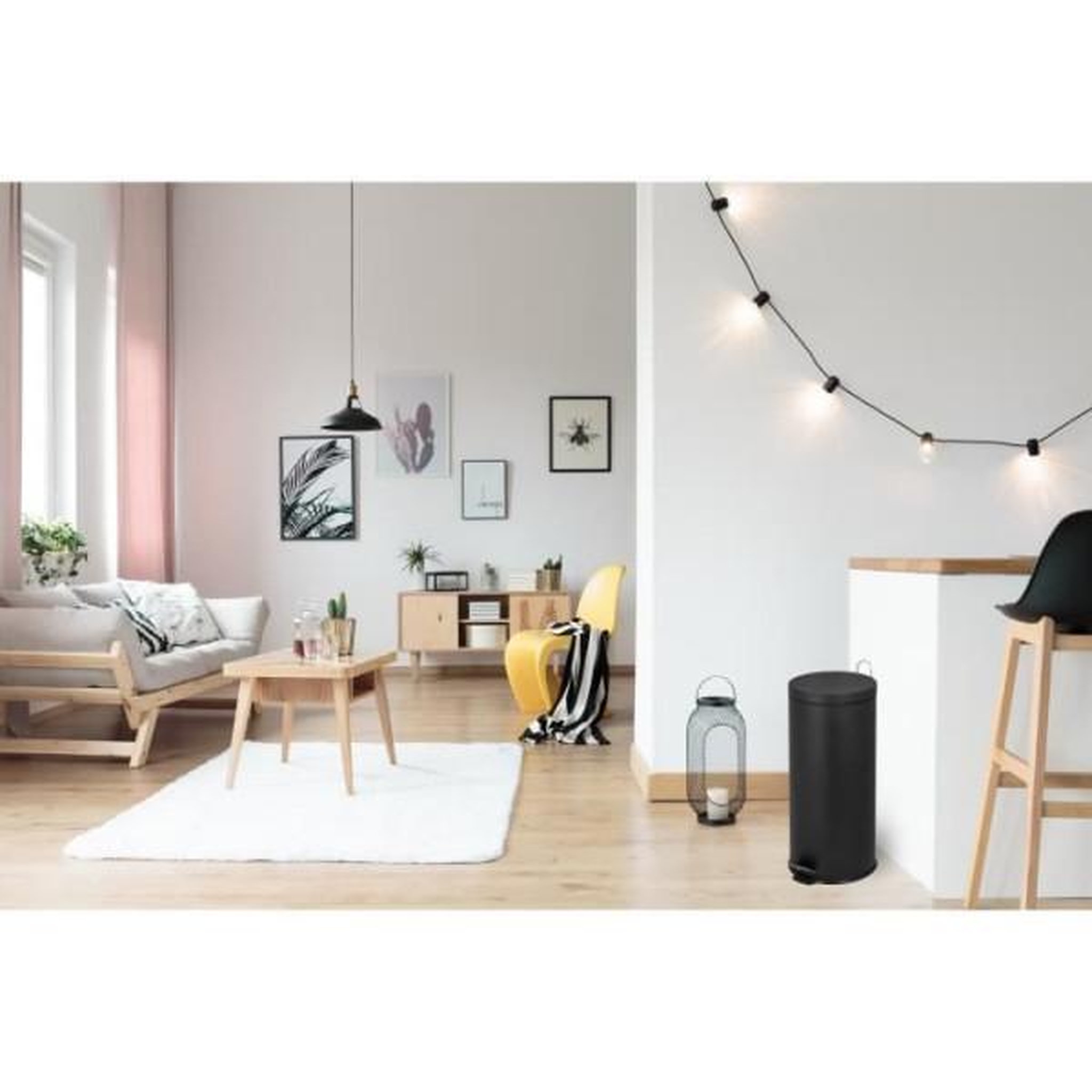 Voir la diapositive 3 : Kitchen move Poubelle à pédale 30l noir - 905567EBLACKSS