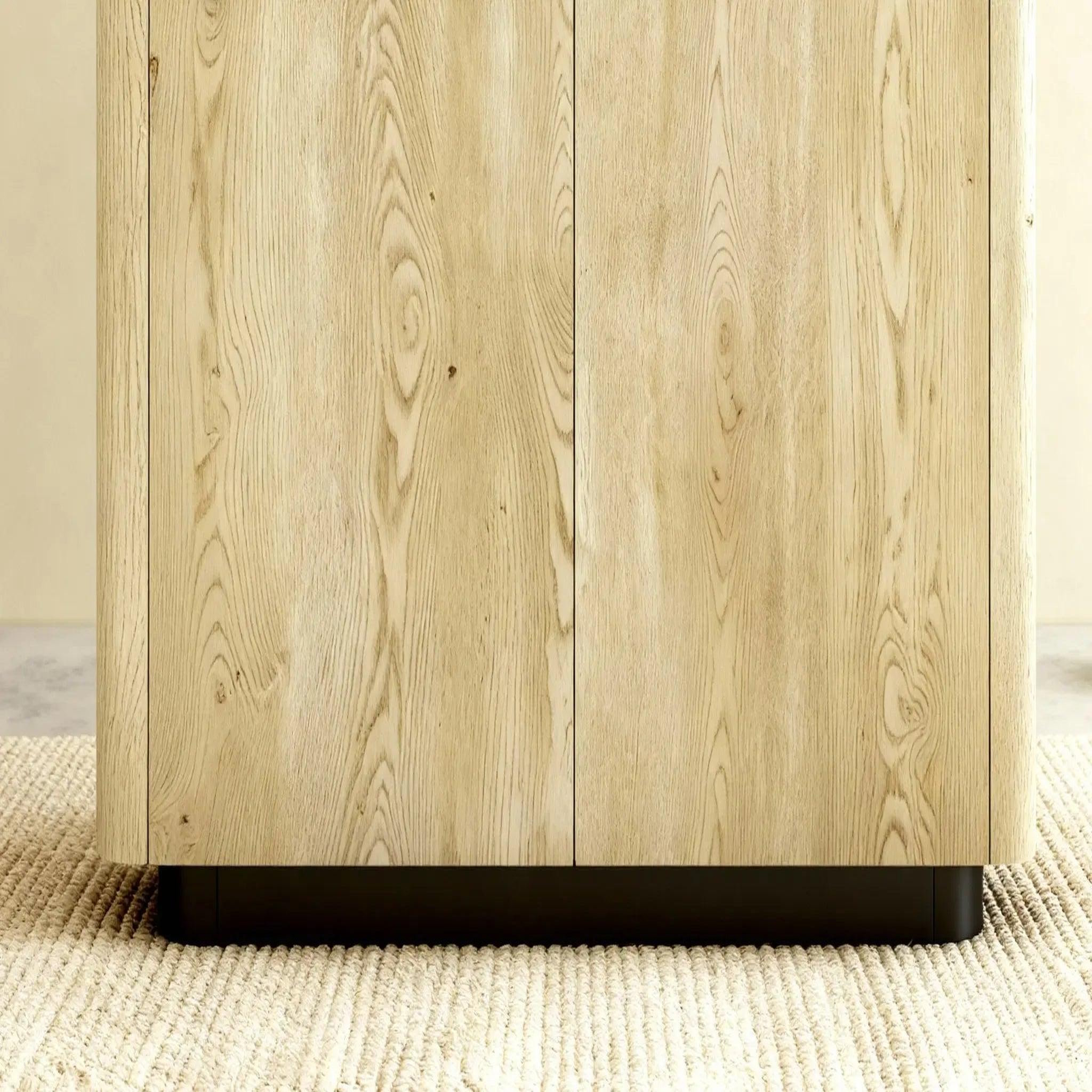Voir la diapositive 6 : CASANOVA PARIS Poppy - commode 2 portes 113cm en effet chêne cremona et noir - chêne clair