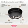 Voir la diapositive 3 : ZENKER Moule à manqué et à savarin double fond 26 cm Zenker Black Metallic