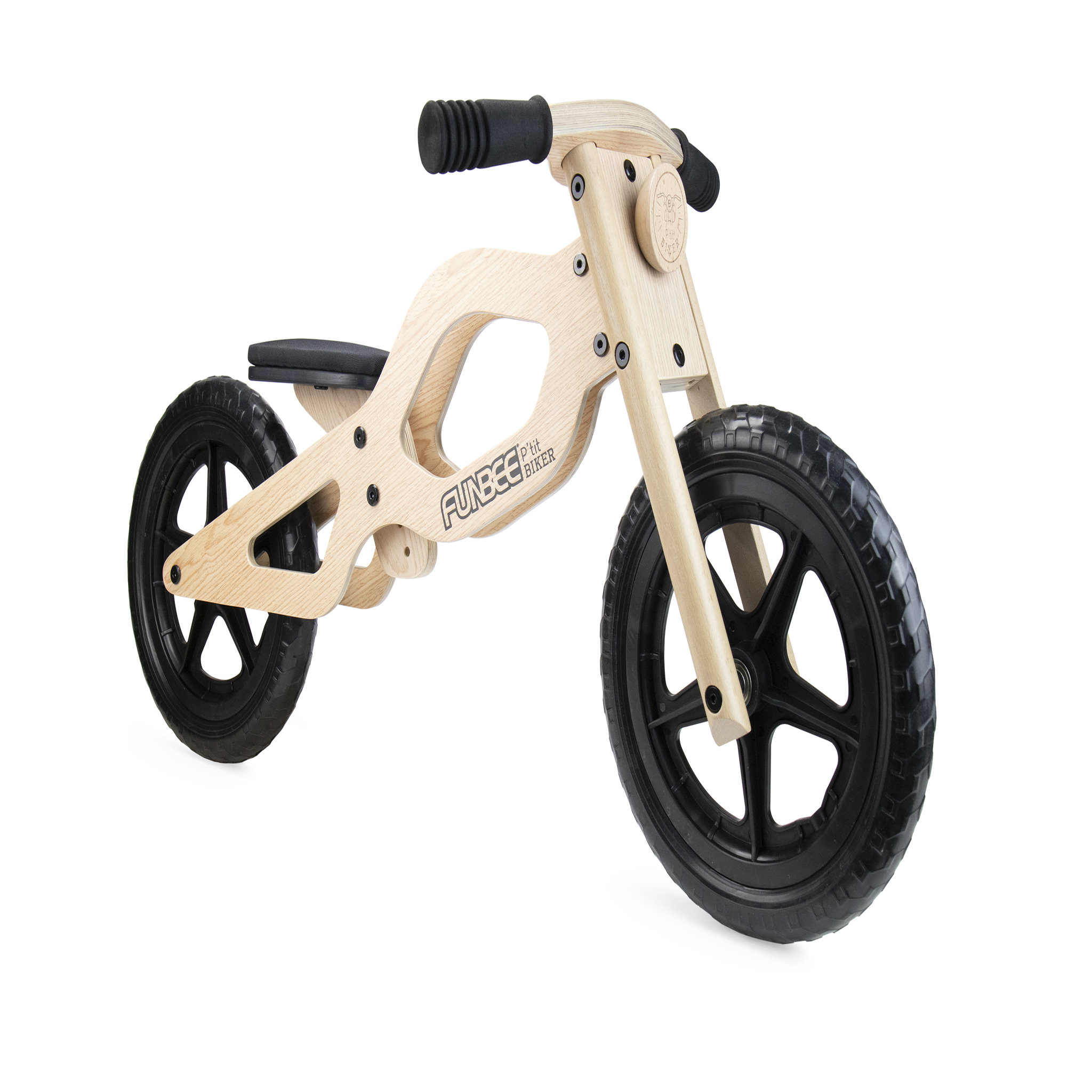 Voir la diapositive 1 : Funbee P'tit biker Draisienne bois Mon P'tit biker