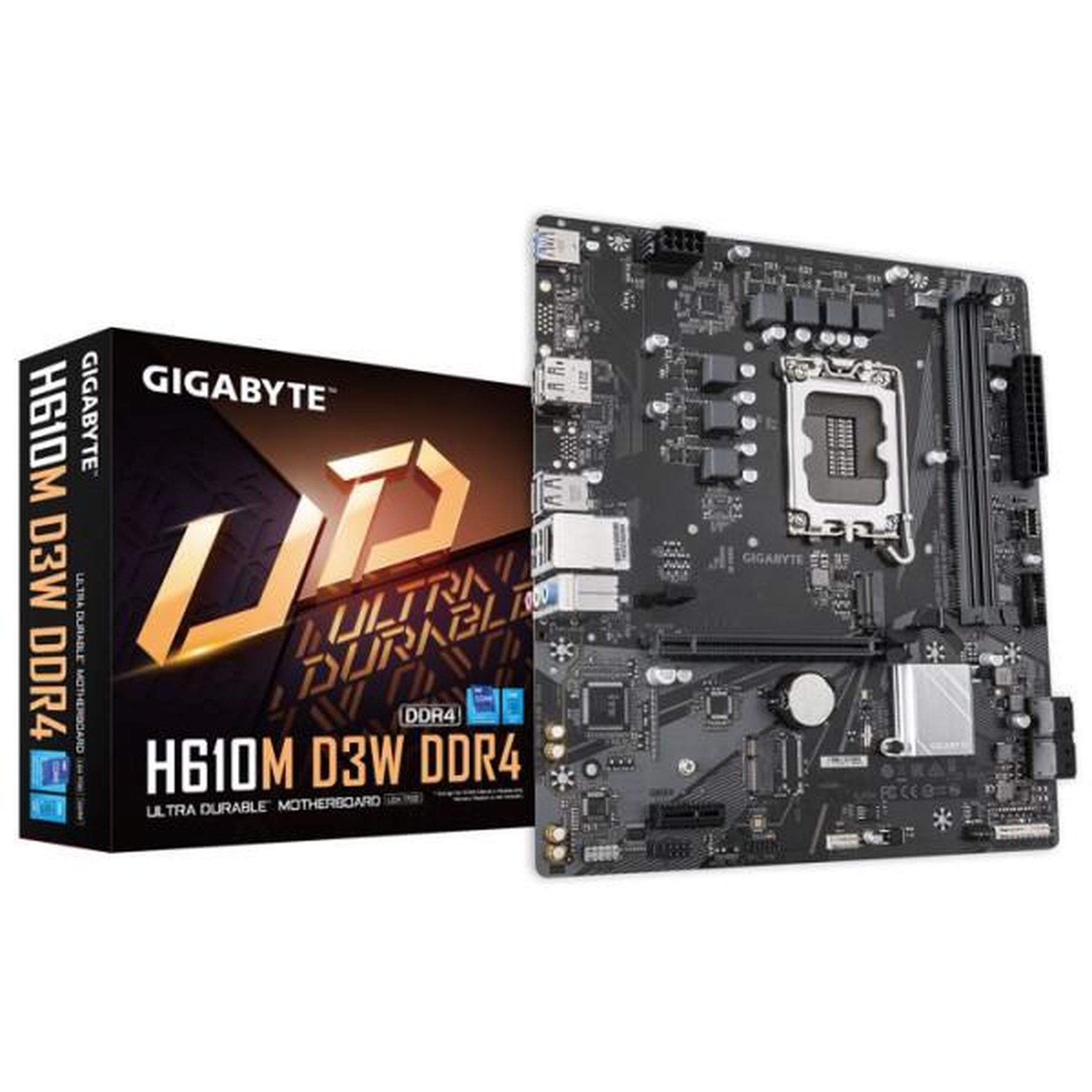 Gigabyte Carte mere - GIGABYTE - H610M D3W DDR4 - Format Micro-ATX - Chipset Intel H610 - DDR4