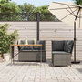 Voir la diapositive 3 : VIDAXL Salon de jardin avec coussins 3 pcs gris resine tressee