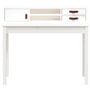 Voir la diapositive 5 : VIDAXL Bureau Blanc 110x50x93 cm Bois massif de pin