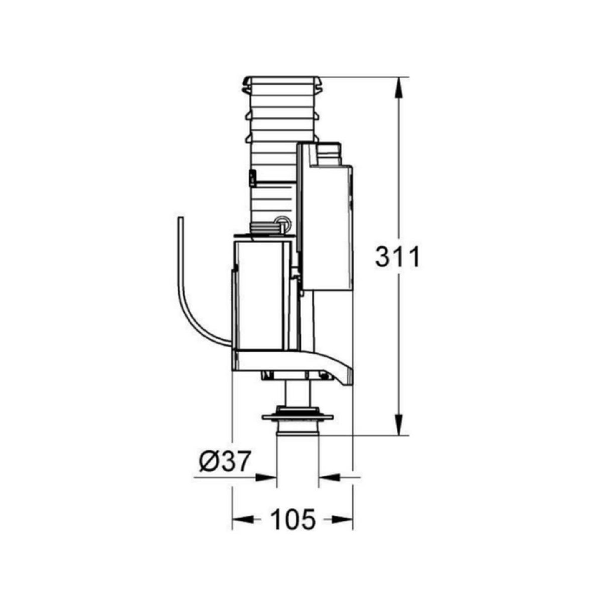 Voir la diapositive 2 : Grohe Système double chasses av1 - 42320000