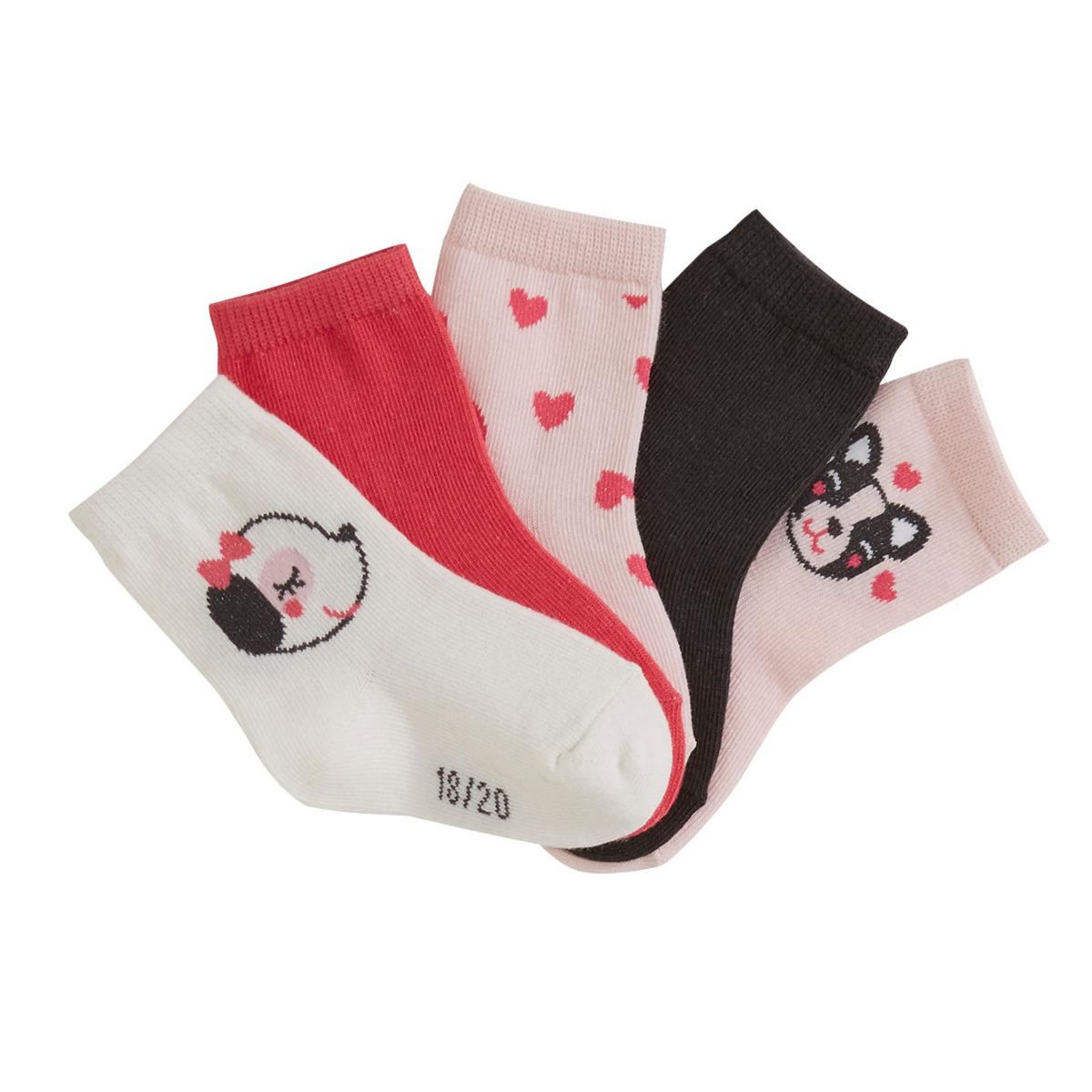 IN EXTENSO Lot de 5 paires de chaussettes bébé fille