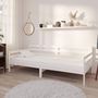 Voir la diapositive 2 : VIDAXL Lit de jour sans matelas blanc bois de pin massif 90x200 cm