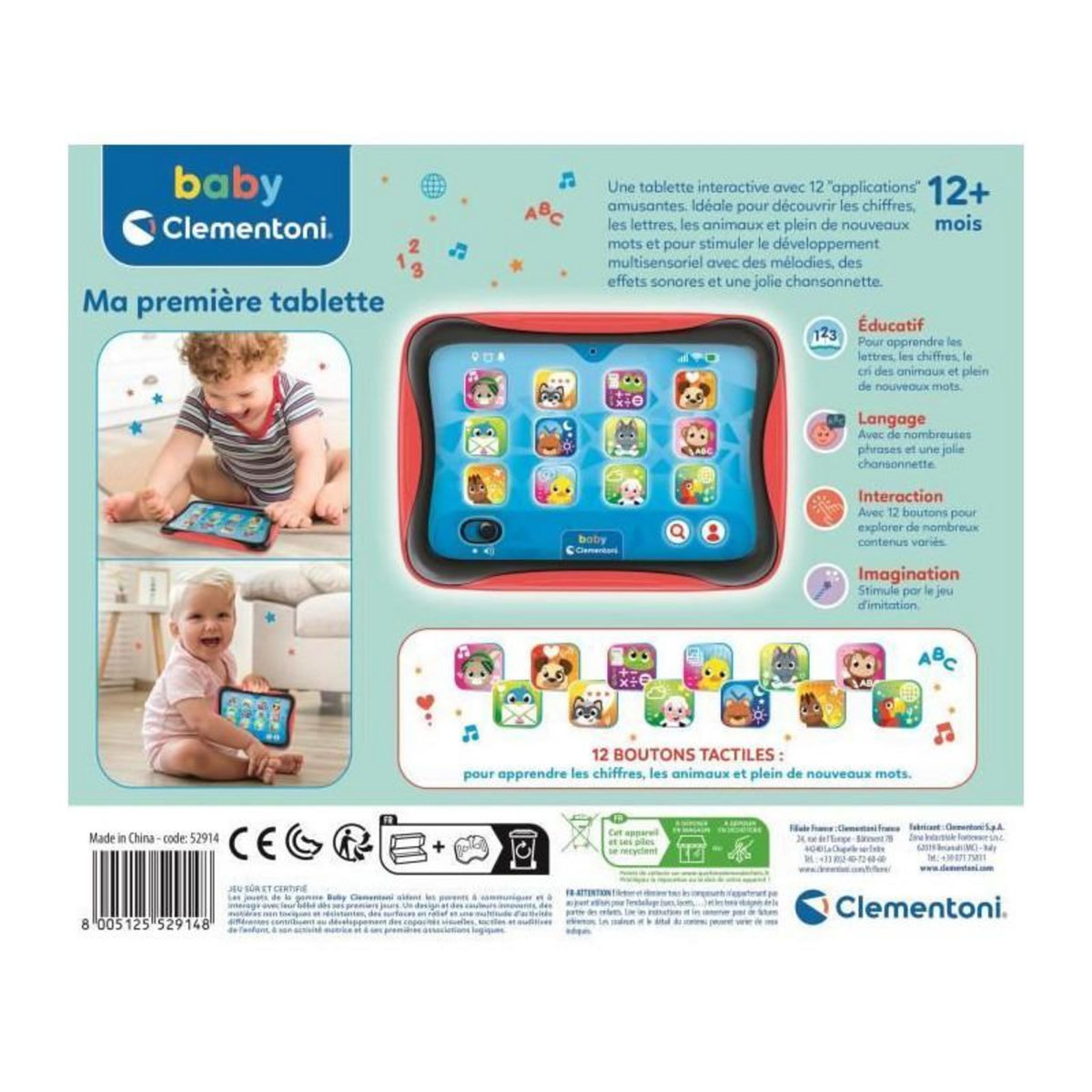 CLEMENTONI Tablette Parlante Clementoni colorée