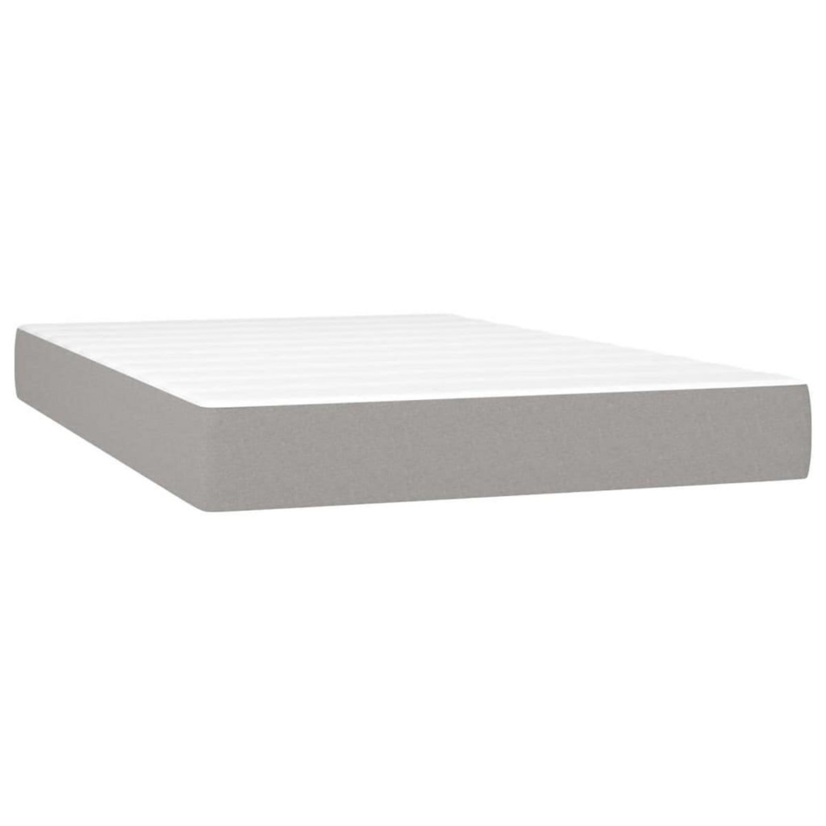 VIDAXL Matelas de lit a ressorts ensaches Gris clair 120x200x20 cm