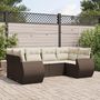Voir la diapositive 1 : VIDAXL Salon de jardin avec coussins 6 pcs marron resine tressee
