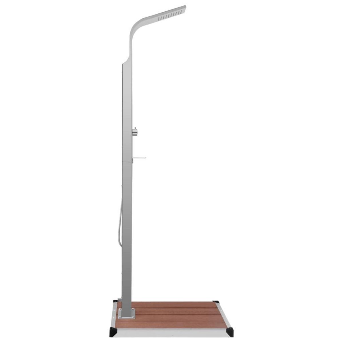 VIDAXL Douche d'exterieur avec receveur de douche WPC Acier inoxydable