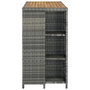 Voir la diapositive 3 : VIDAXL Table de bar avec rangement Gris 120x60x110 cm Resine tressee
