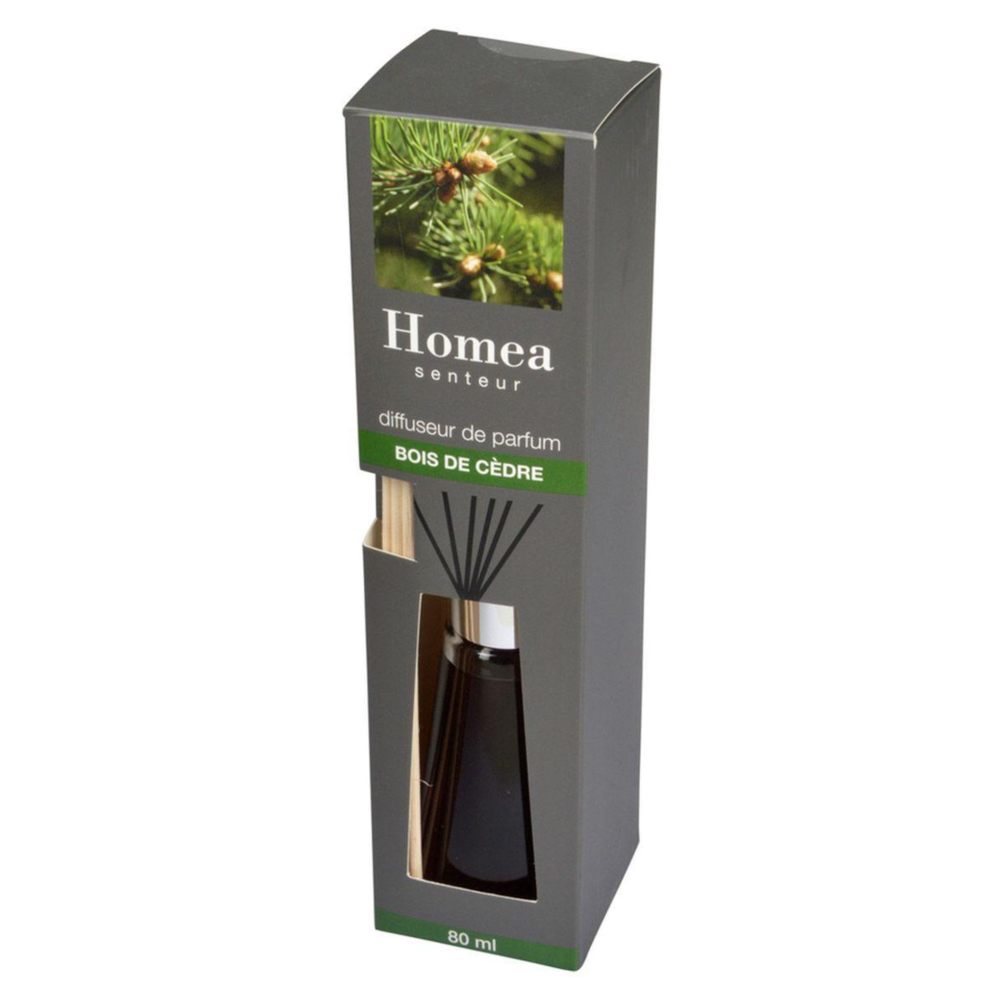Voir la diapositive 2 : HOMEA Diffuseur de Parfum  Flacon  80ml Bois de Cèdre