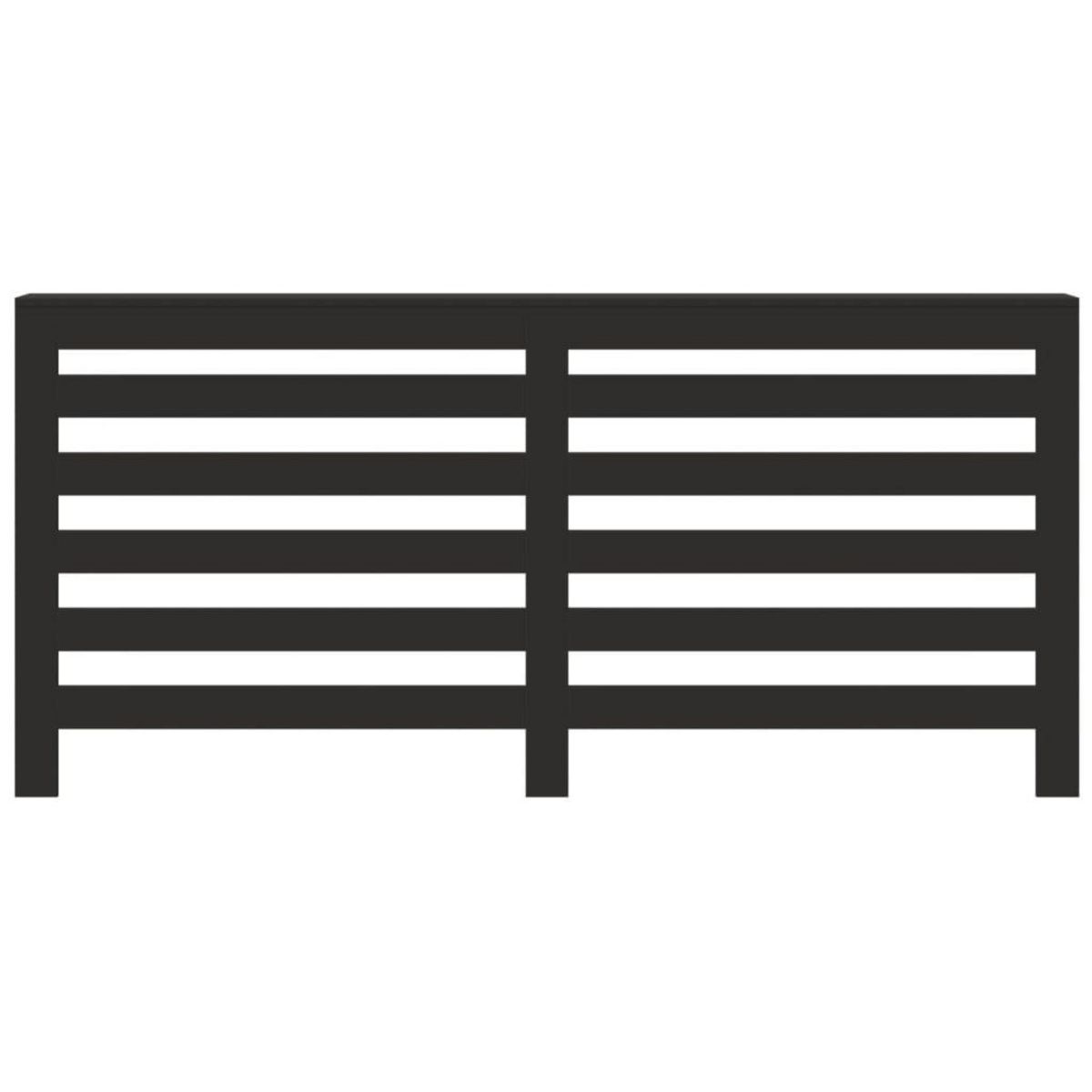 VIDAXL Cache-radiateur noir 175x20x82 cm bois d'ingenierie