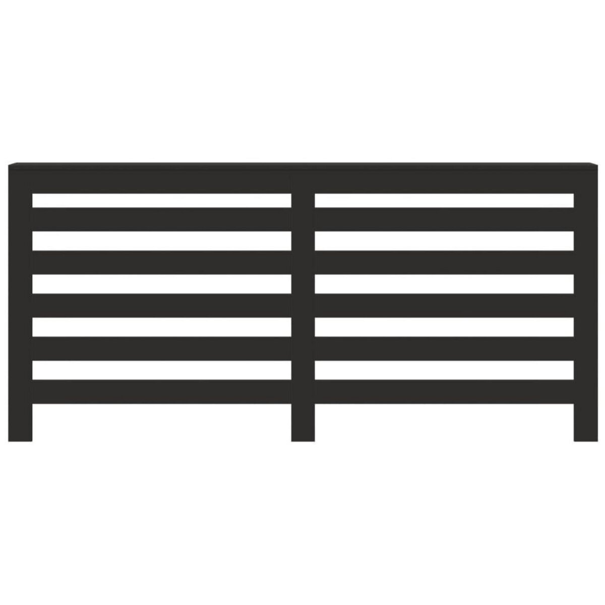 VIDAXL Cache-radiateur noir 175x20x82 cm bois d'ingenierie