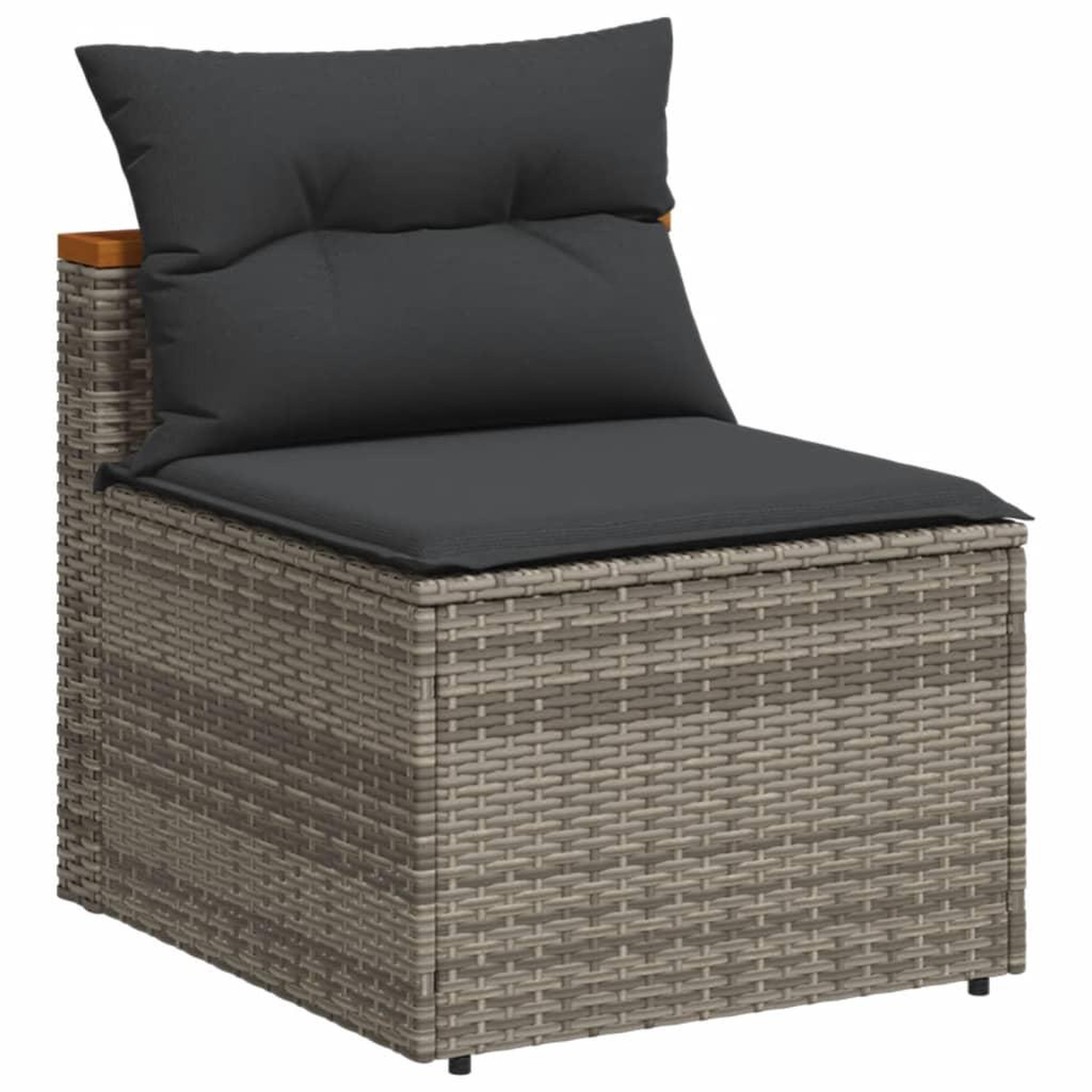 Voir la diapositive 4 : VIDAXL Canapes de jardin sans accoudoirs avec coussins 2 pcs gris