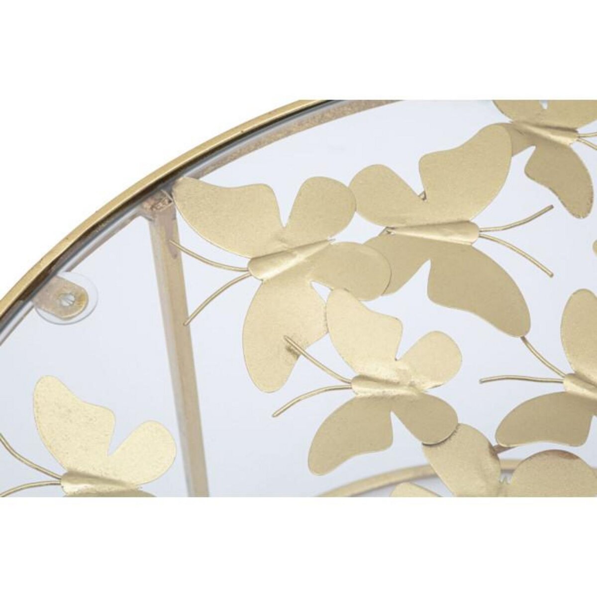 Paris Prix Table Basse en Verre  Butterfly  60cm Or