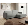 Voir la diapositive 1 : BEST MOBILIER Sagada - canapé d'angle droit 4 places - convertible avec coffre et têtières - en tissu bouclette