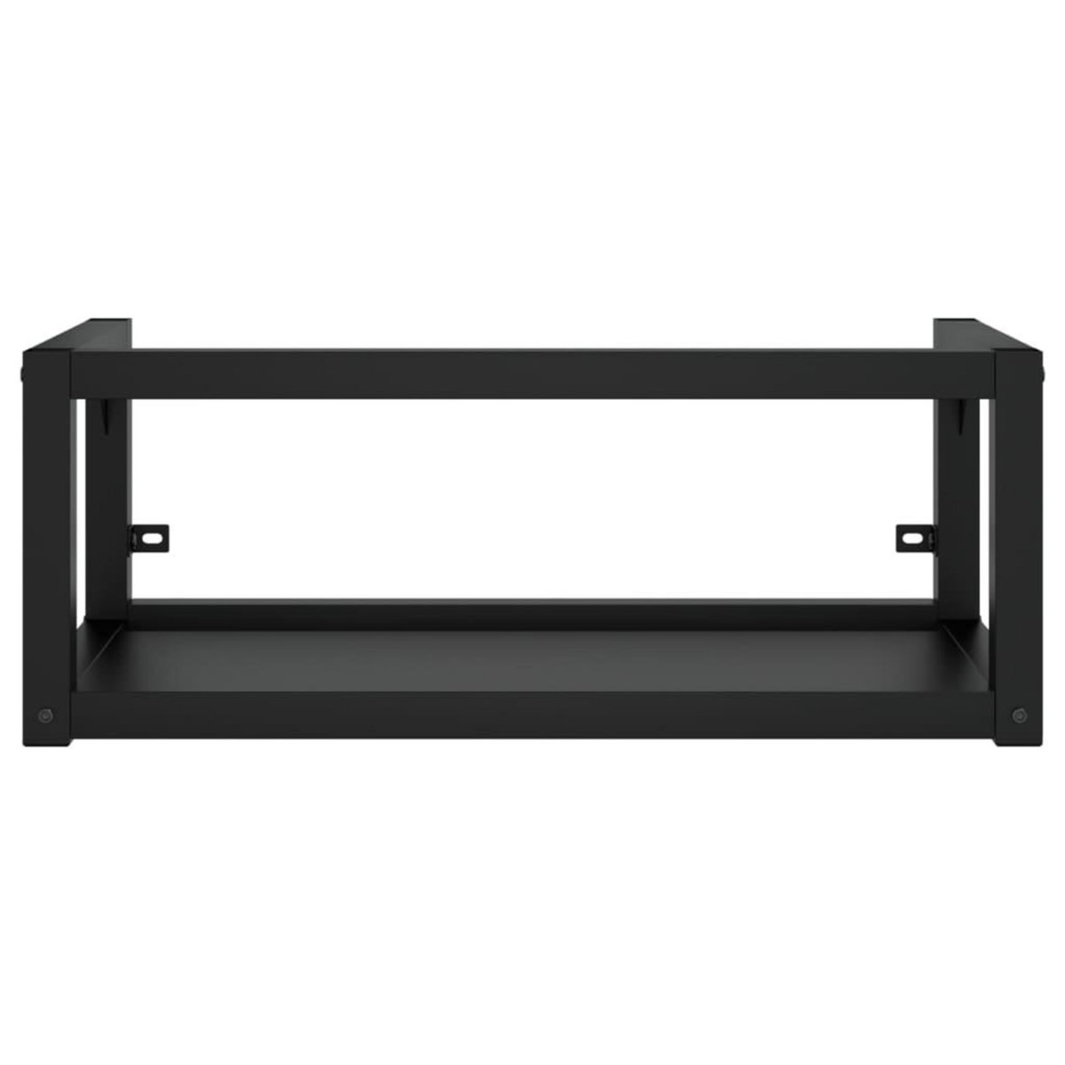 VIDAXL Cadre de lavabo de salle de bain mural Noir 79x38x31 cm Fer