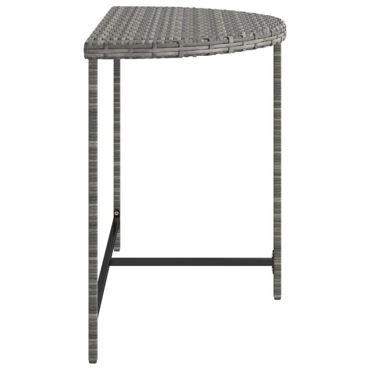 VIDAXL Table de jardin Gris 100x50x75 cm Resine tressee