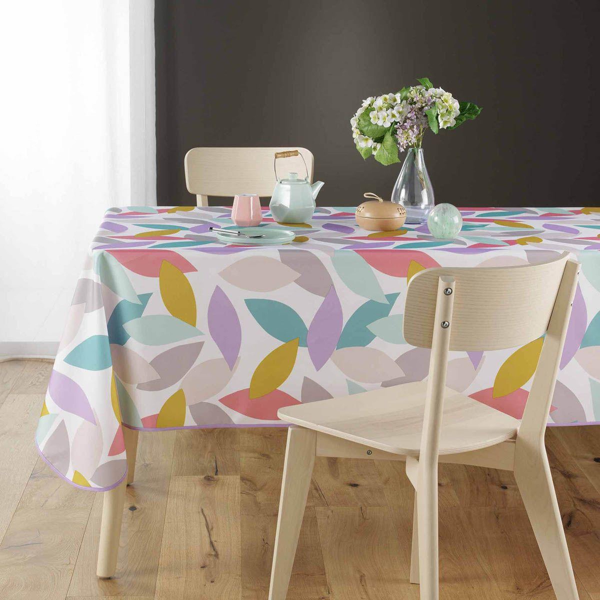 Voir la diapositive 3 : Douceur d'Intérieur Nappe imprimé  fantasia  150x240cm multicolore