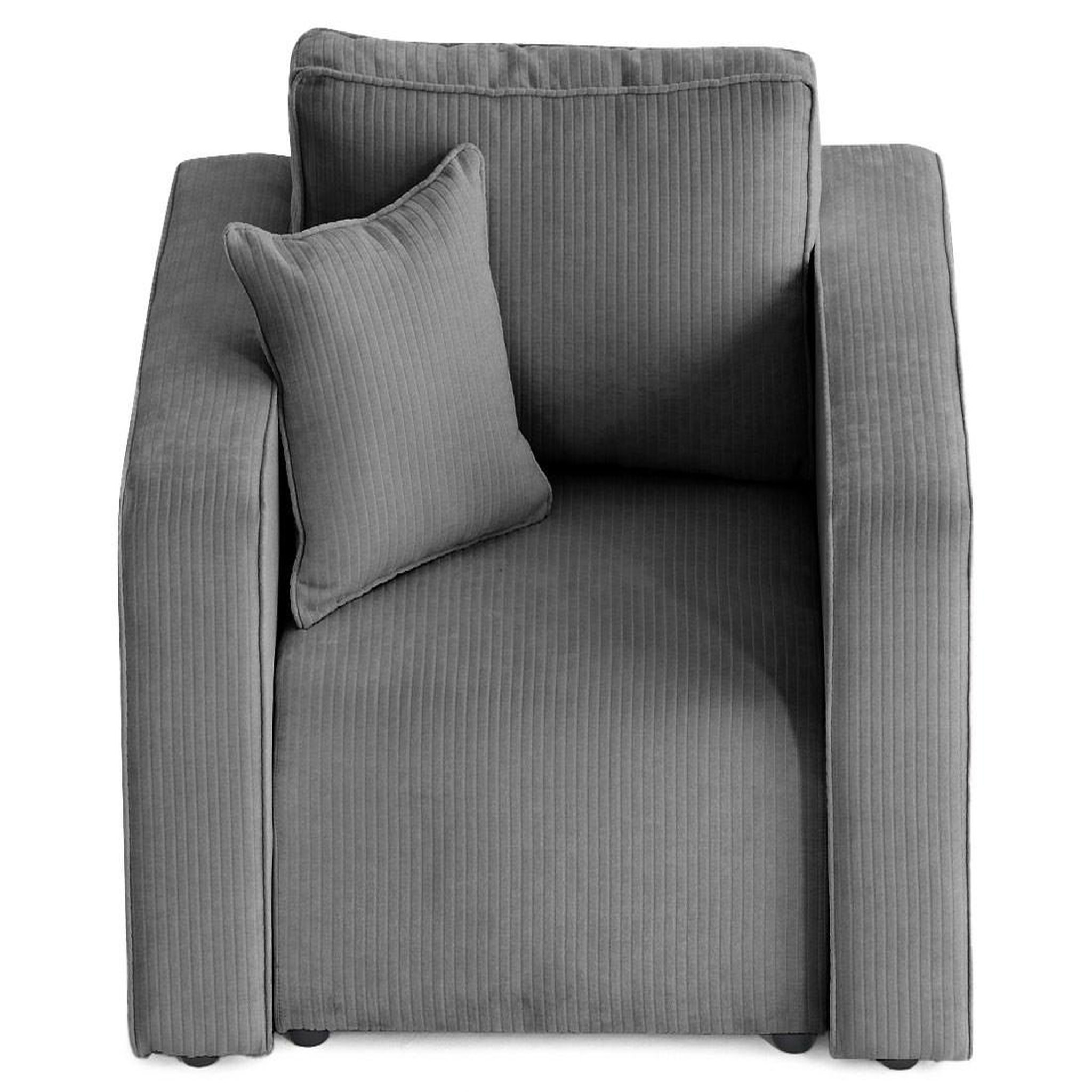 Voir la diapositive 6 : BEST MOBILIER Topaze - fauteuil en velours côtelé plat