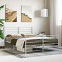 Voir la diapositive 4 : VIDAXL Cadre de lit metal sans matelas et pied de lit blanc 140x190 cm