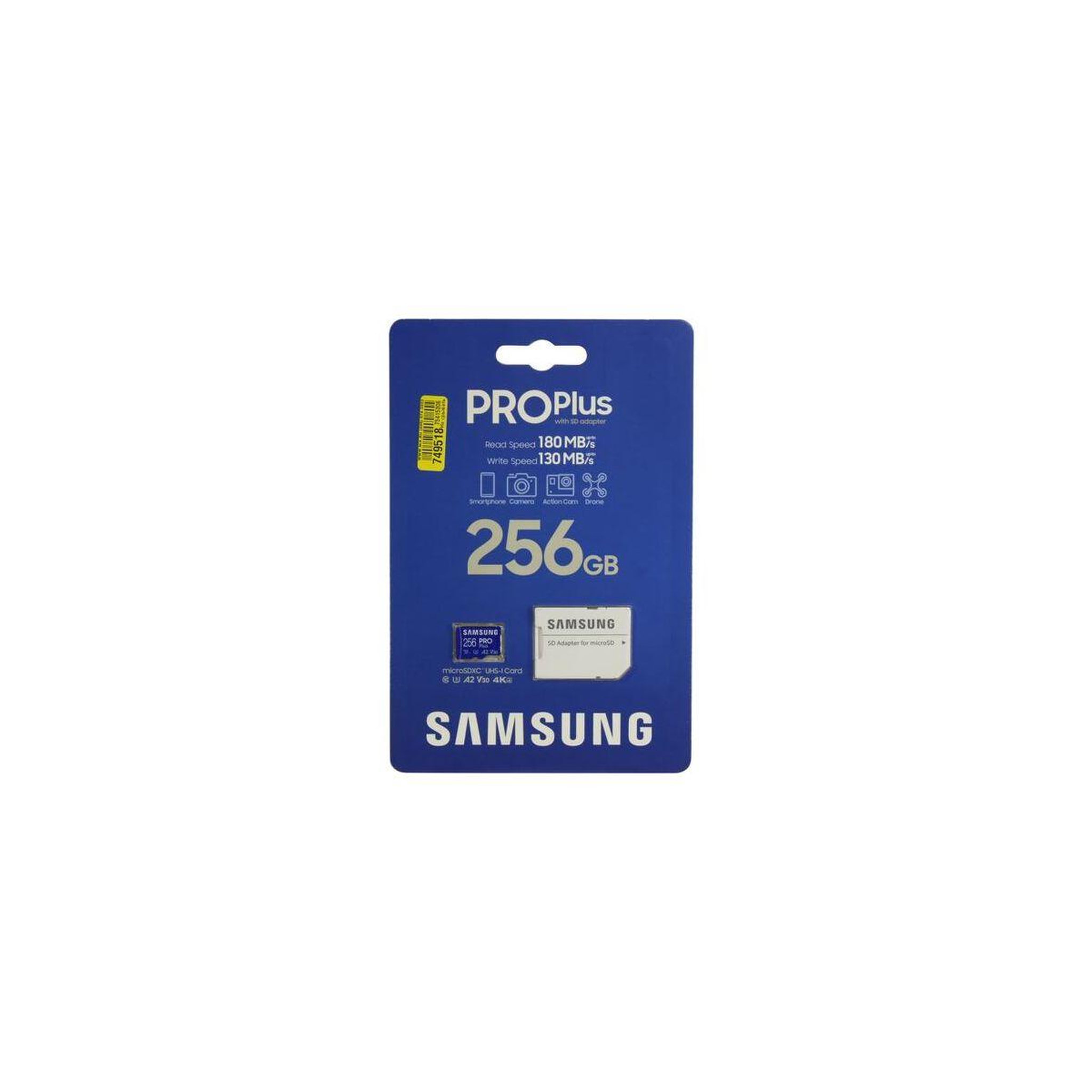 Voir la diapositive 4 : Samsung Carte Micro SD 256 Go Pro Plus avec adaptateur