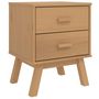 Voir la diapositive 2 : VIDAXL Table de chevet OLDEN marron bois de pin solide