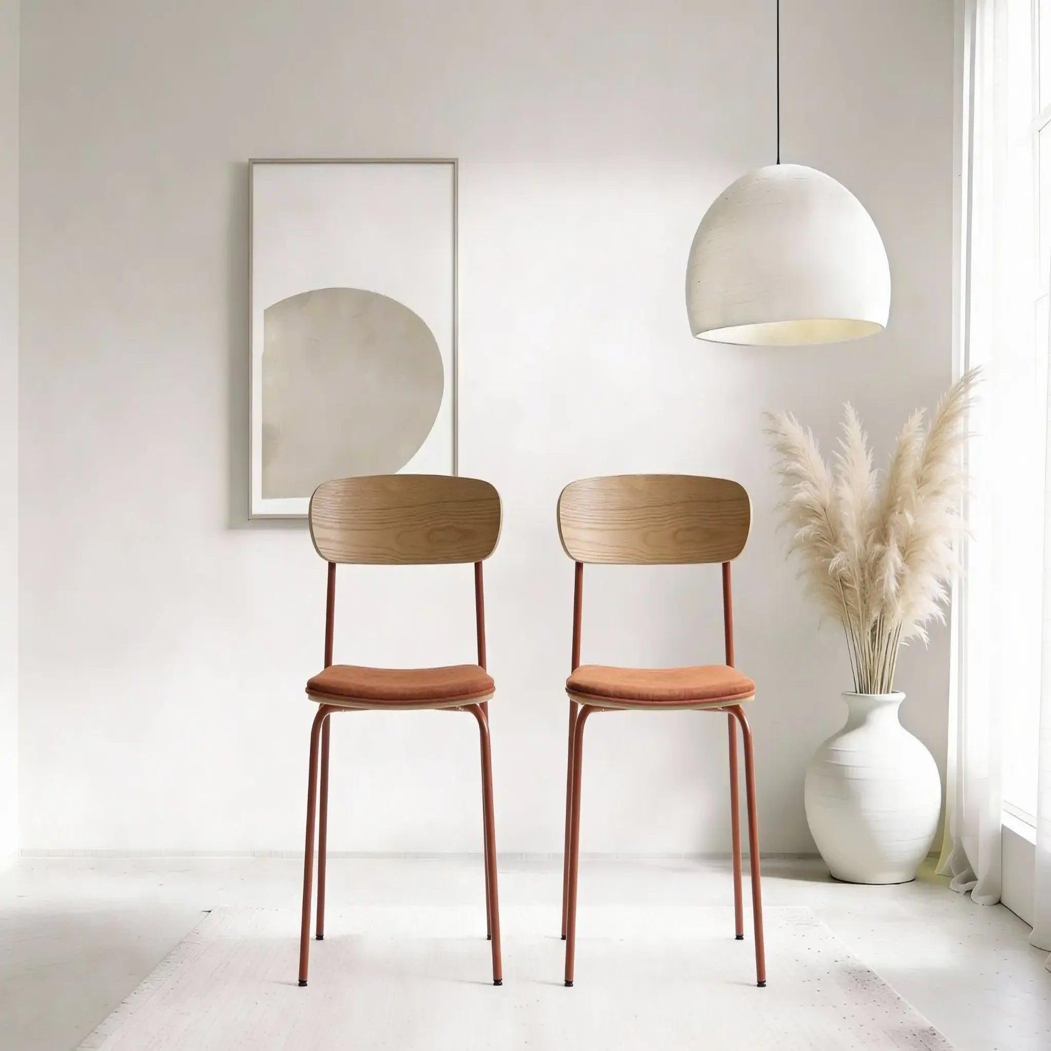 Voir la diapositive 2 : CASANOVA PARIS Olen - lot de 2 chaises pieds en métal