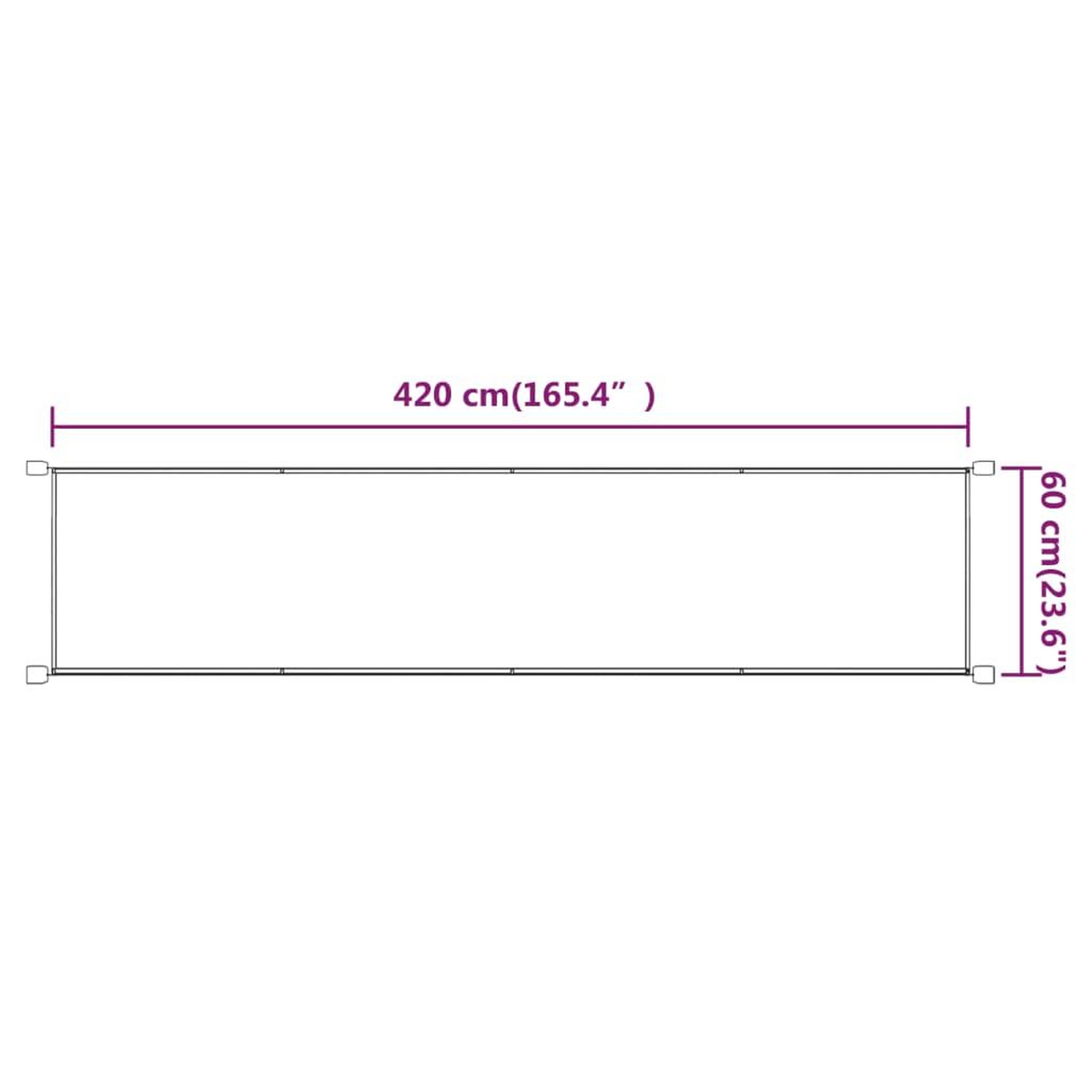 Voir la diapositive 6 : VIDAXL Auvent vertical Terre cuite 60x420 cm Tissu oxford