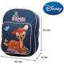 Voir la diapositive 5 : DISNEY Sac maternelle bleu avec pochette avant Bambi 