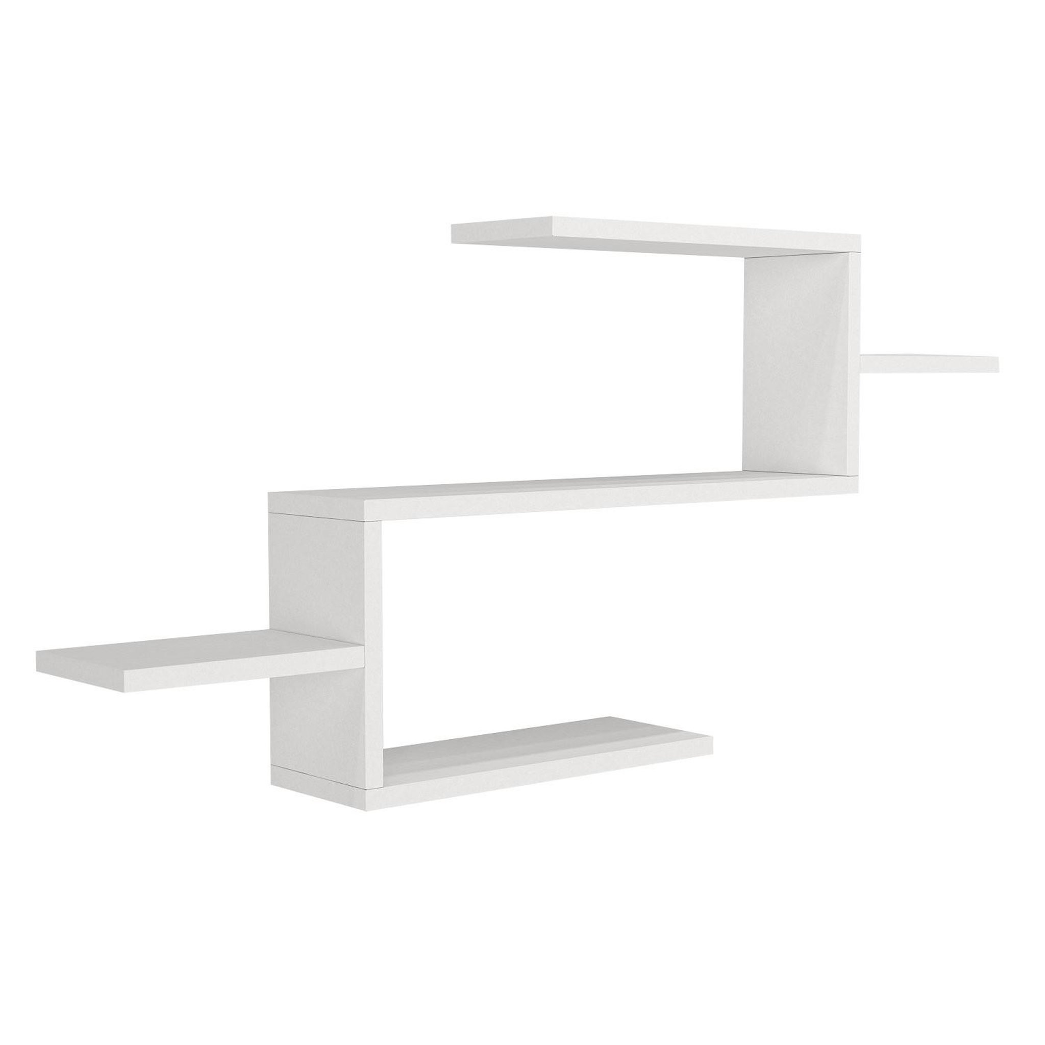 Habitat et Jardin Bibliothèque en bois  twist  - 104 x 14 x 49 cm - blanc
