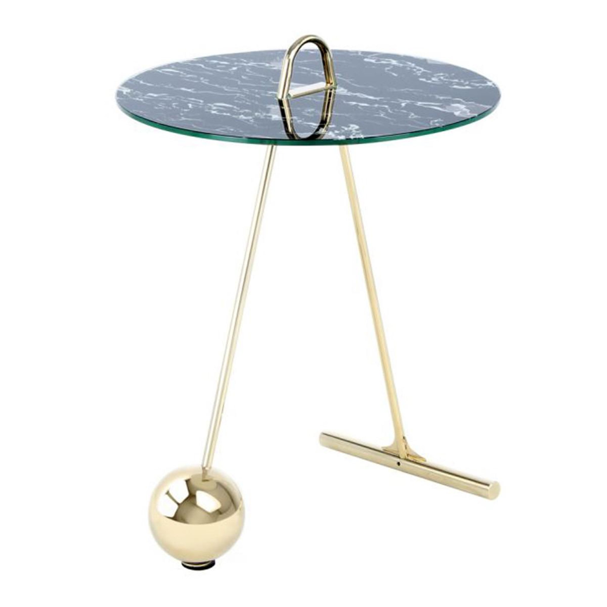 Paris Prix Table d'appoint design  pendule  60cm or & noir
