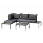 Voir la diapositive 1 : CONCEPT USINE Salon de jardin 3-4 places avec table basse gris foncé MAJURO