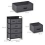 Voir la diapositive 3 : HOMCOM Commode meuble de rangement 5 tiroirs pliables en tissu 58 x 29 x 99 cm gris